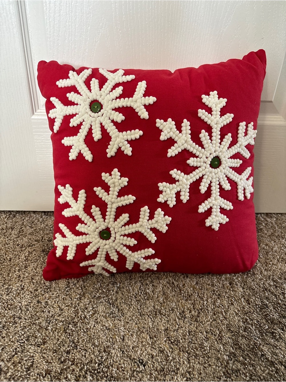 NEW WITH TAG Snowflake Winter Decorative Pillow